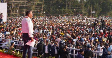মৌলভীবাজারের শেরপুরে ঐতিহাসিক জনসভা : ধানের শীষে ভোট চাইলেন তারেক রহমান
