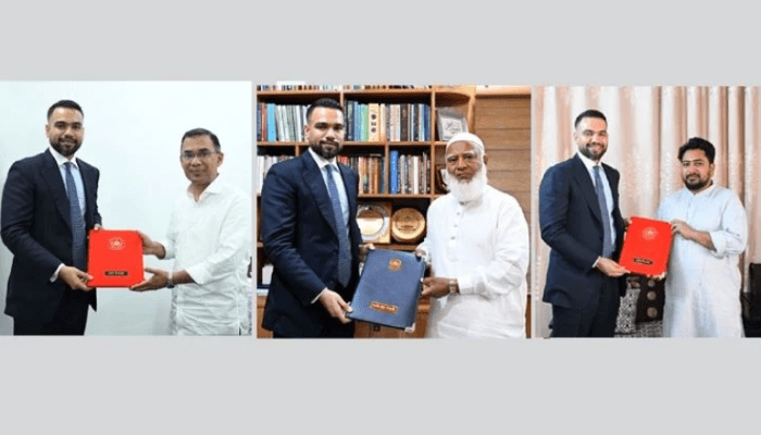 তিন নেতার হাতে প্রধান উপদেষ্টার অভিনন্দন বার্তা