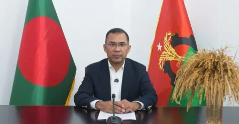 জাতির উদ্দেশ্যে ভাষণ : দলমত নির্বিশেষে নিরাপদ দেশ গড়ার অঙ্গীকার তারেক রহমানের